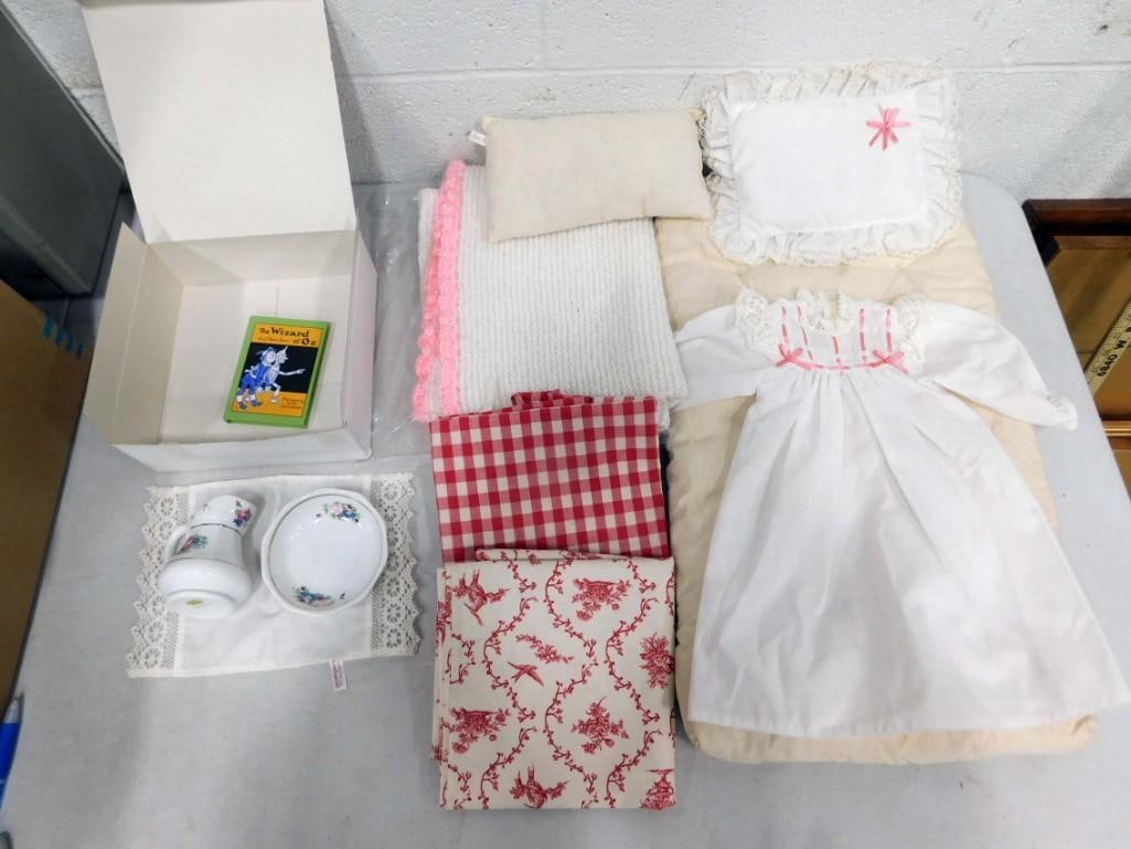 1986 American Girl Samantha Nighttime Accessories Set, Nightgown, 1990s Felicity's Bedding Pleasant (1 of 6)