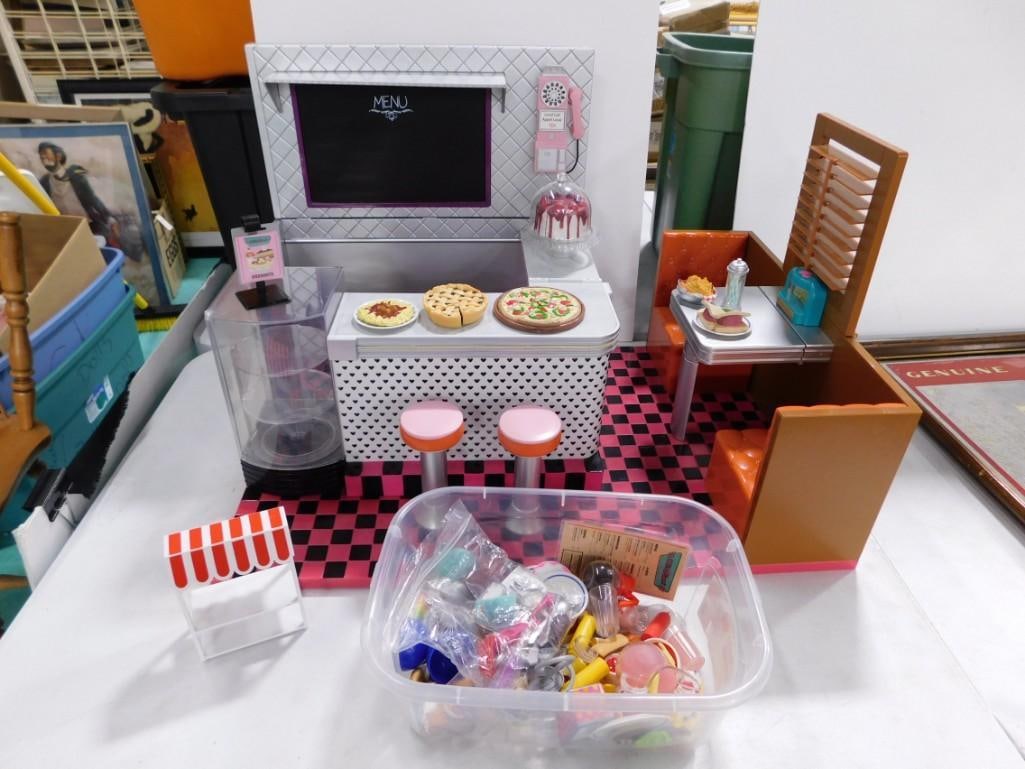 Our Generation Bite To Eat Retro Diner For 18" Dolls Playset Works Auction