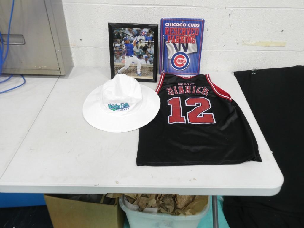 Sports Lot incl Aramis Ramirez Picture Signed-NO COA, GMC Hinrich Basketball Jersey, Wrigley (1 of 5)