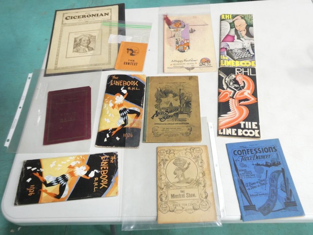 Vintage / Antique Ephemera including Chicago History - Morrison Hotel, Ciceronian, (1 of 7)