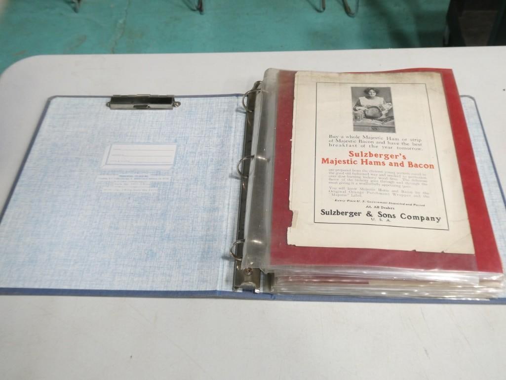 Binder Full of Old Ephemera, Pictures, Advertistements, Movie Stars, Chicago Area Stuff, etc. (1 of 13)