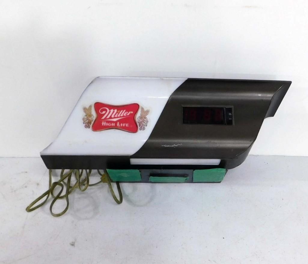 Miller High Life Beer Sign Clock Does Not Work Auction