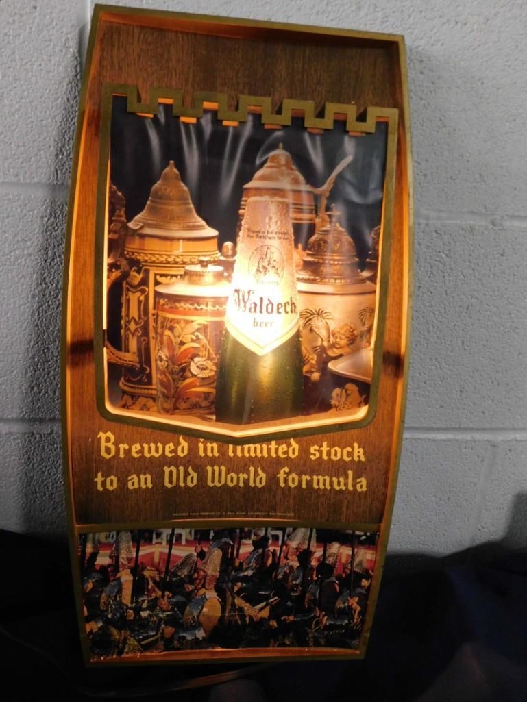 Vintage Waldech Beer Lighted Sign Bar Advertising Works (1 of 9)