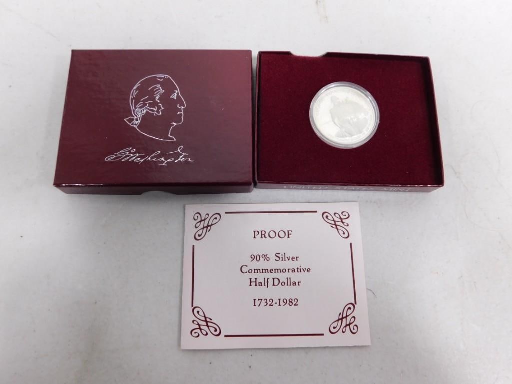 George Washington silver Commemorative Half Dollar Proof Coin 90% Silver (1 of 5)