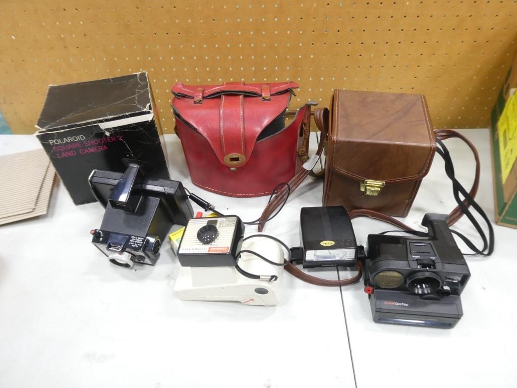 3 Polaroid Cameras incl Square Shooter 2, Sonar One Step, Swinger Model 20 (1 of 7)