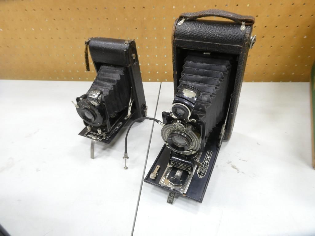 2 Antique Bellows Cameras incl No2C Autographic Kodak Jr and Orion Vario (1 of 7)