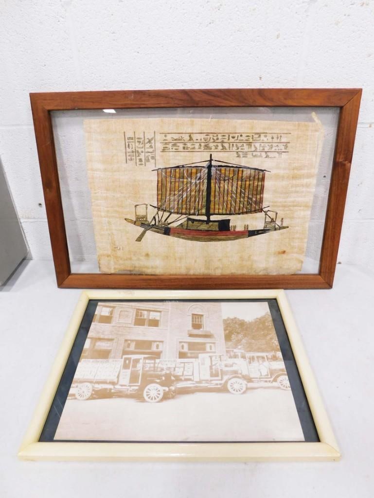 Coca Cola Framed Print and Egyptian Style Painting with Frame (1 of 6)