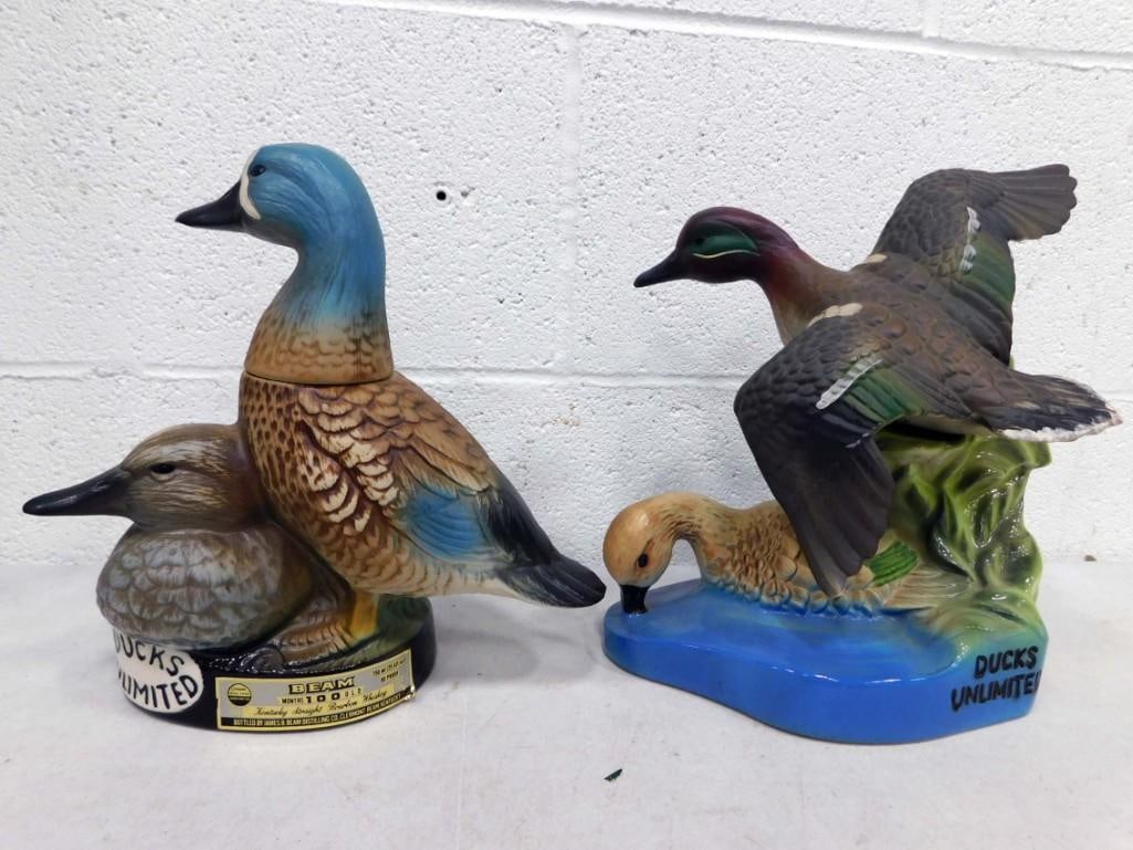 2 Ducks Unlimited Jim Beam Decanters EMPTY (1 of 8)