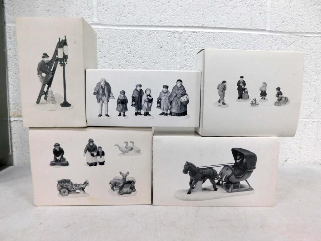 Dept 56 Heritage Village Collection Accessories incl Carolers on the Doorstep, One Horse Open Sleigh (1 of 5)