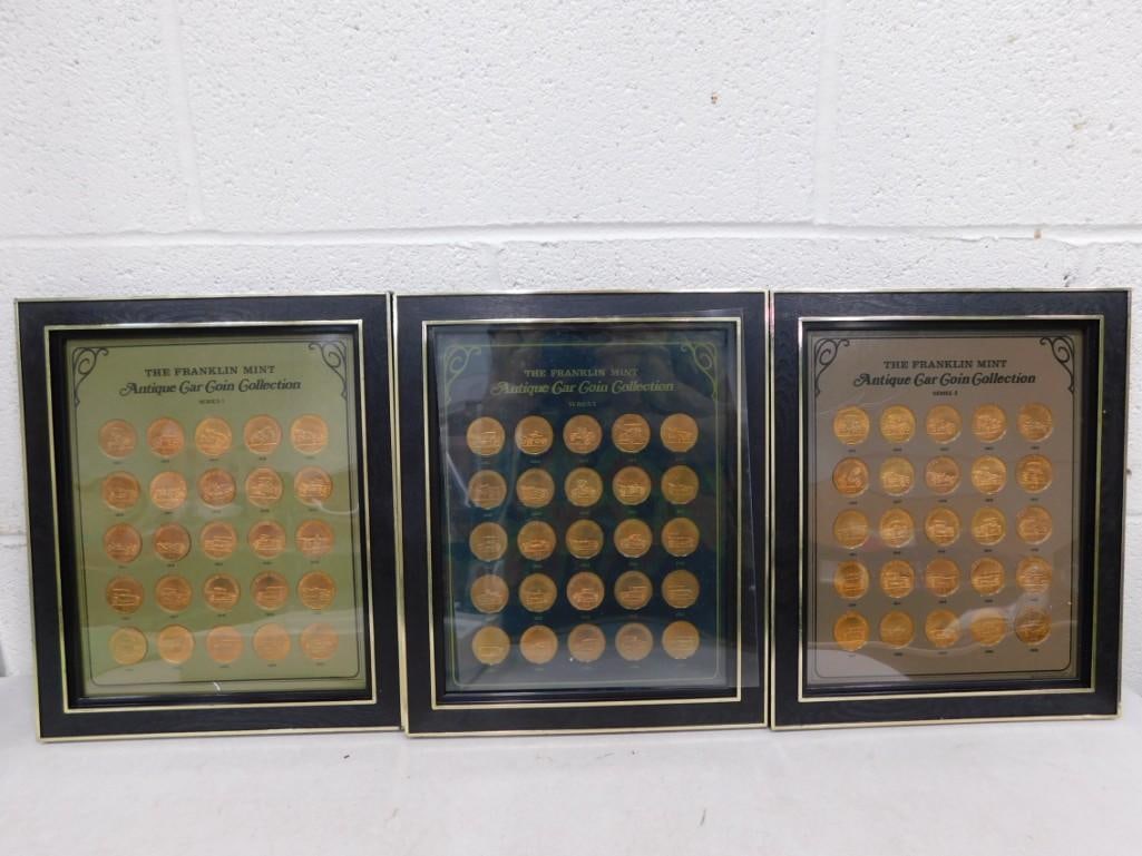 Franklin Mint Antique Car Coin Collections - Series 1, 2 and 3 (1 of 8)