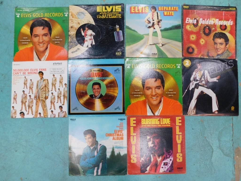 Lot of 10 Elvis Presley Vinyl Record Albums (1 of 4)