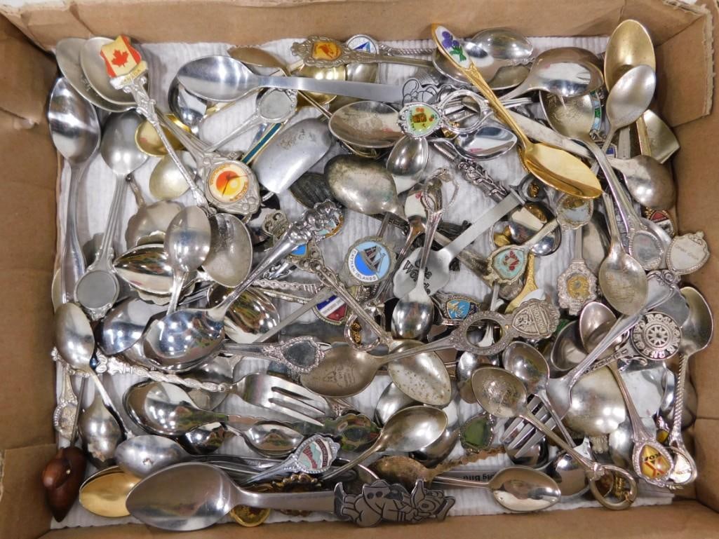 Large Lot of Spoons and Collector Spoons incl Donald Duck, etc (1 of 3)