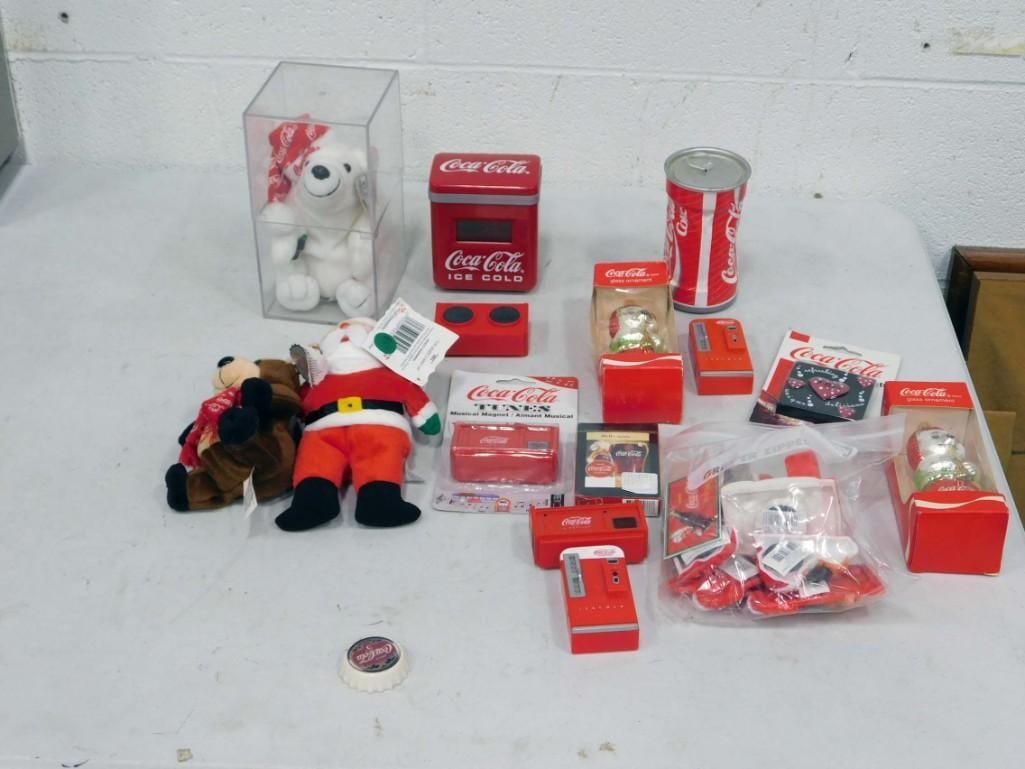 Coca Cola Lot incl Polar Bear Plush, Christmas Ornaments, Magnets, etc (1 of 5)