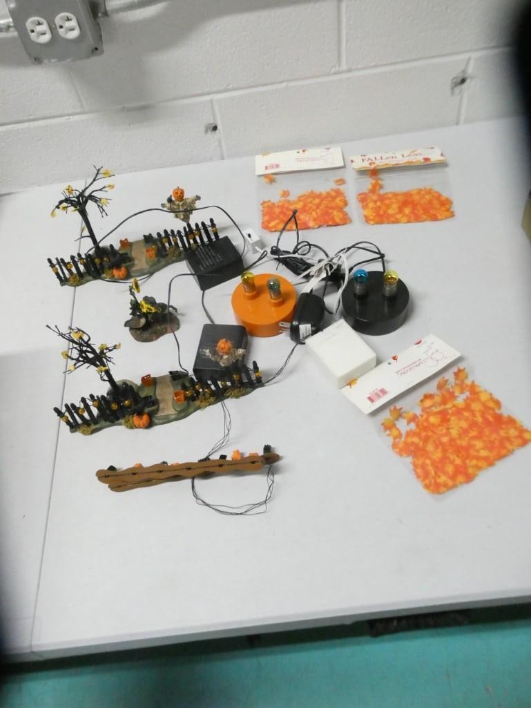 Department 56 Halloween and Fall Accessory Lot: Department 56 Halloween and Fall Accessory Lot
