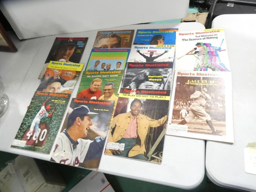 Vintage 1960s Sports Illustrated Magazines plus a 1970s Sports Illustrated Featuring Babe Ruth (1 of 6)