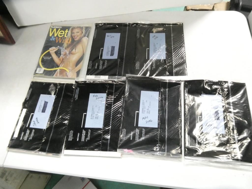 Lot of 7 Playboy Magazines All Sealed in Original Mailer Plastic incl 2006 Asst and Playboy's Wet & (1 of 5)