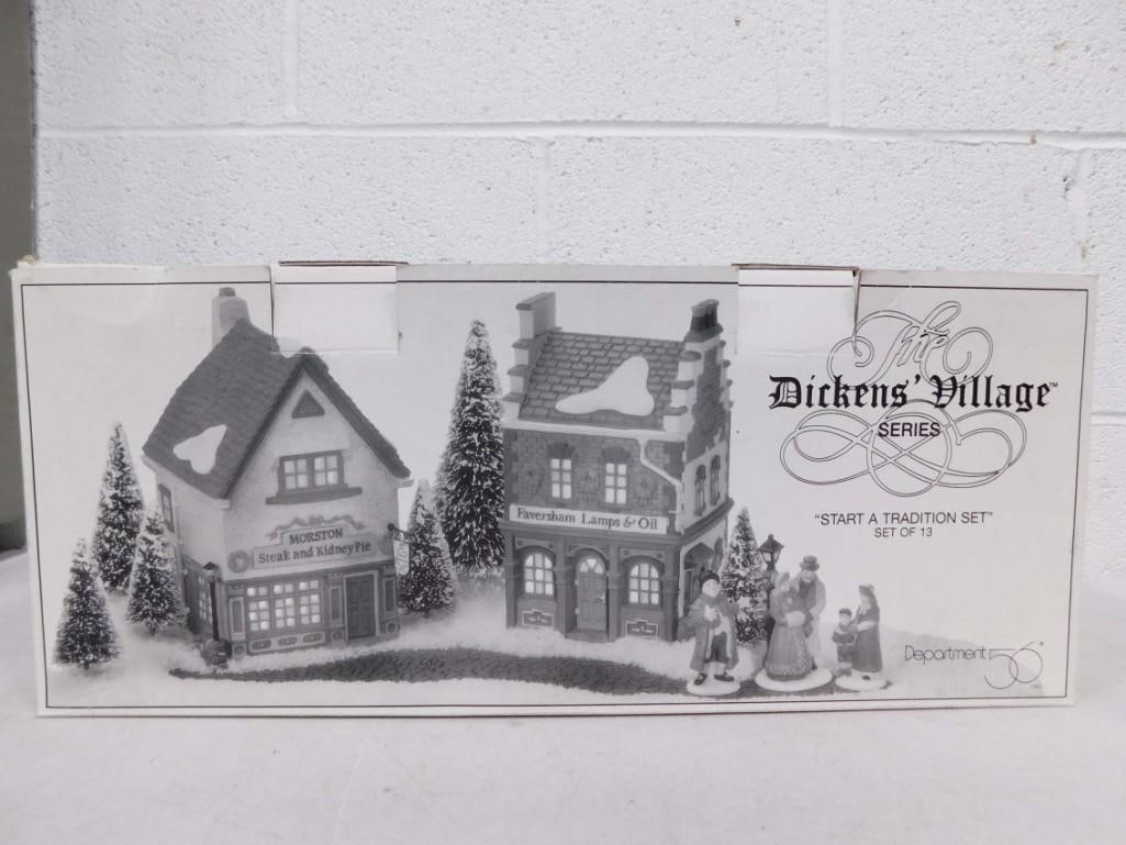 Dept 56 Dickens' Village Series Start a Tradition Set 13 pc (1 of 6)
