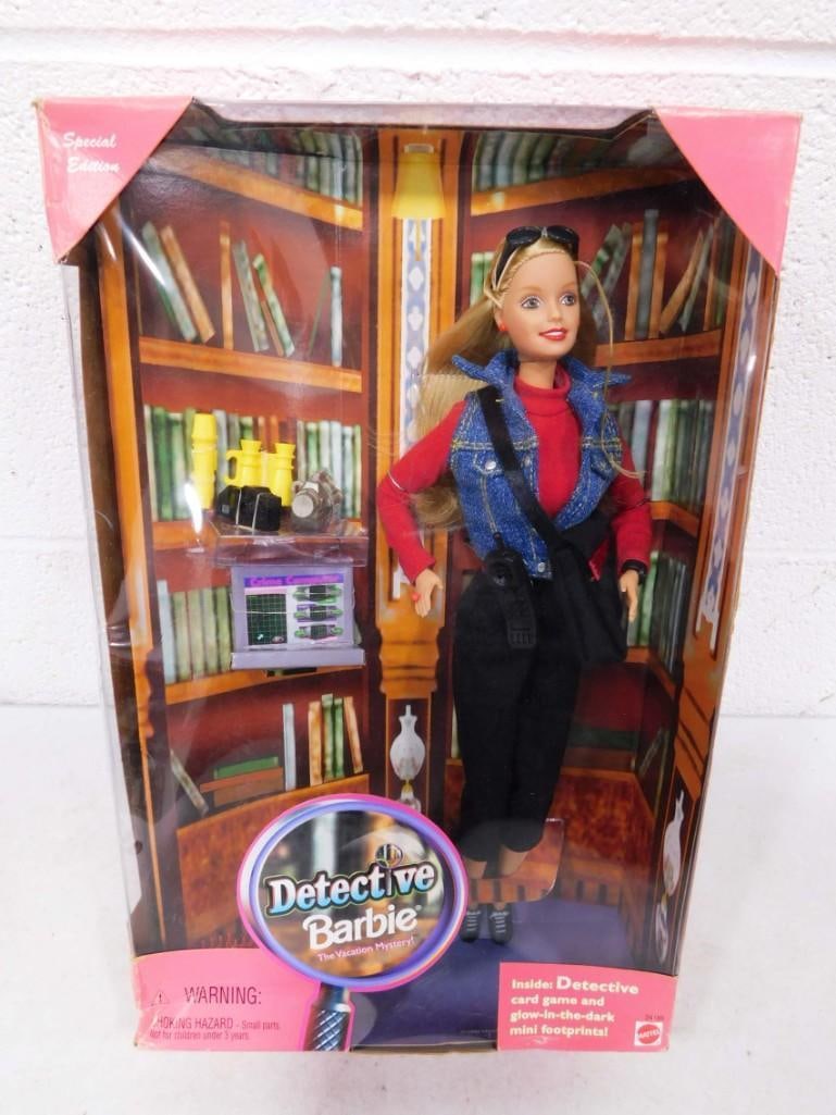 Detective Barbie The Vacation Mystery! Doll NIB: Detective Barbie The Vacation Mystery Doll. Items are new in box. Box has some age wear/damage