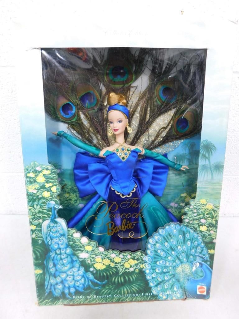 1998 Bob Mackie The Peacock Barbie Collector Edition Doll: 1998 Bob Mackie The Peacock Barbie Collector Edition Doll Birds of Beauty . First in series. New in damaged box.
