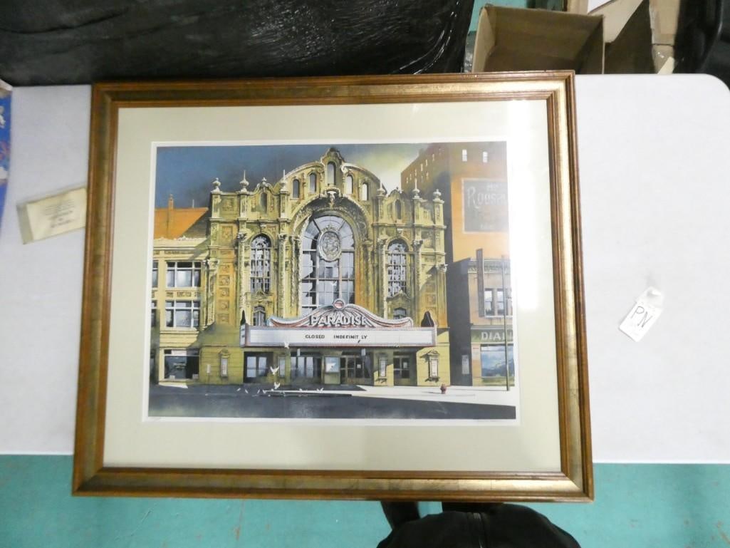 Framed Serigraph "Paradise Theater" Signed Robert Addison 185 / 250 (1 of 9)