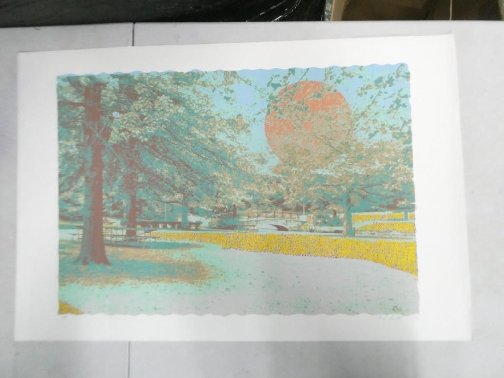 Max Epstein Pencil Signed Serigraph "Tranquility" Artist Proof 1980 (1 of 6)