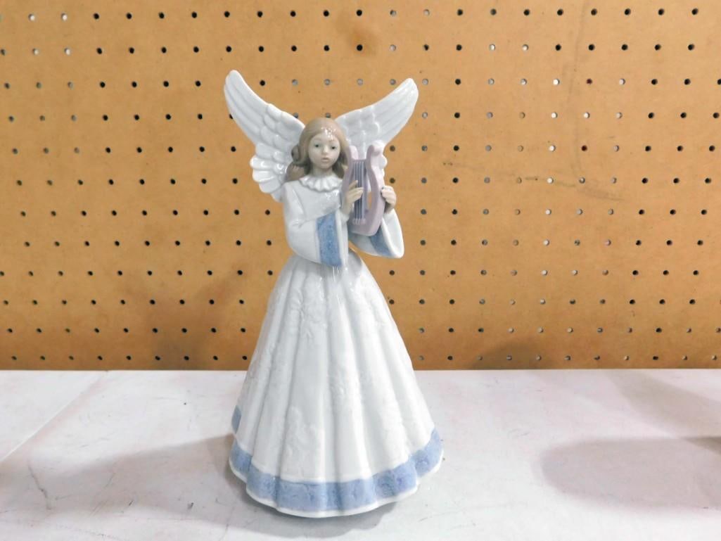 Retired Lladro 5830 Heavenly Harpist Angel Tree Topper Figurine NO BOX (1 of 4)