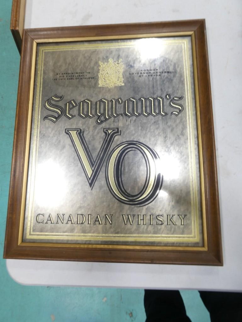 Seagram's VO Whiskey Bar Mirror - Measures roughly 18x22" (1 of 5)