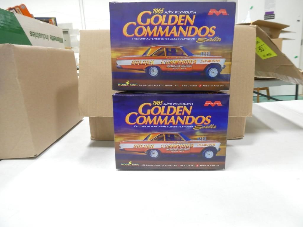 2 Moebius Models 1965 A/FX Plymouth Golden Commandos 1:25 Scale Model Car Kits (1 of 3)