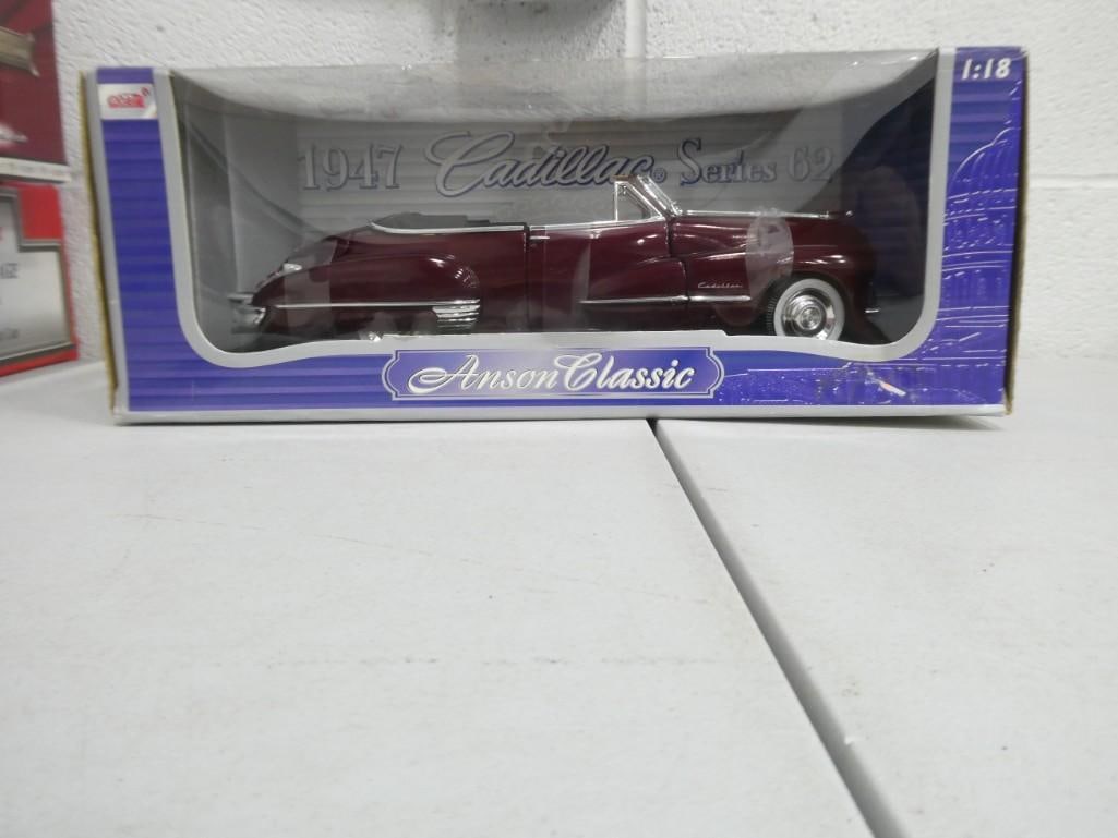 Anson Classic 1:18 Scale 1947 Cadillac Series 62  Die Cast Model Car in Original Box (1 of 3)