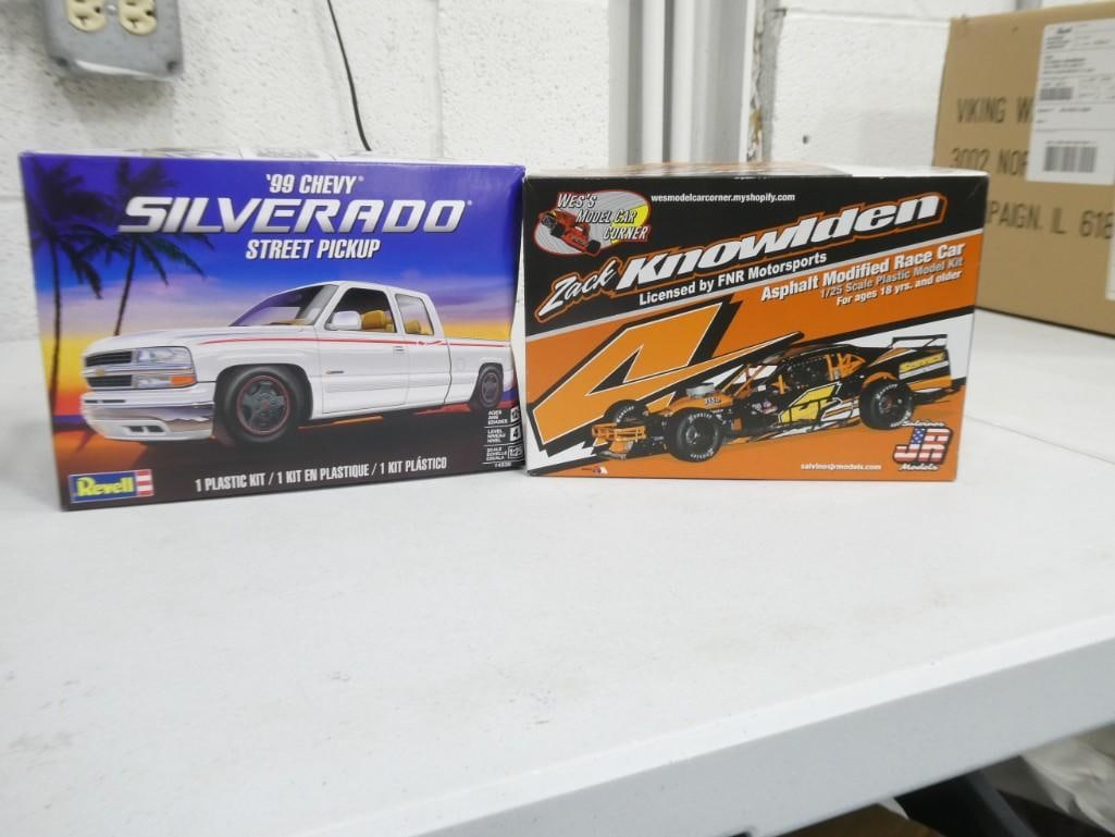 2 Model Kits incl Salvinos Jr Models Zack Knowlden Asphalt Modified Race Car 1/25 Scale and (1 of 3)