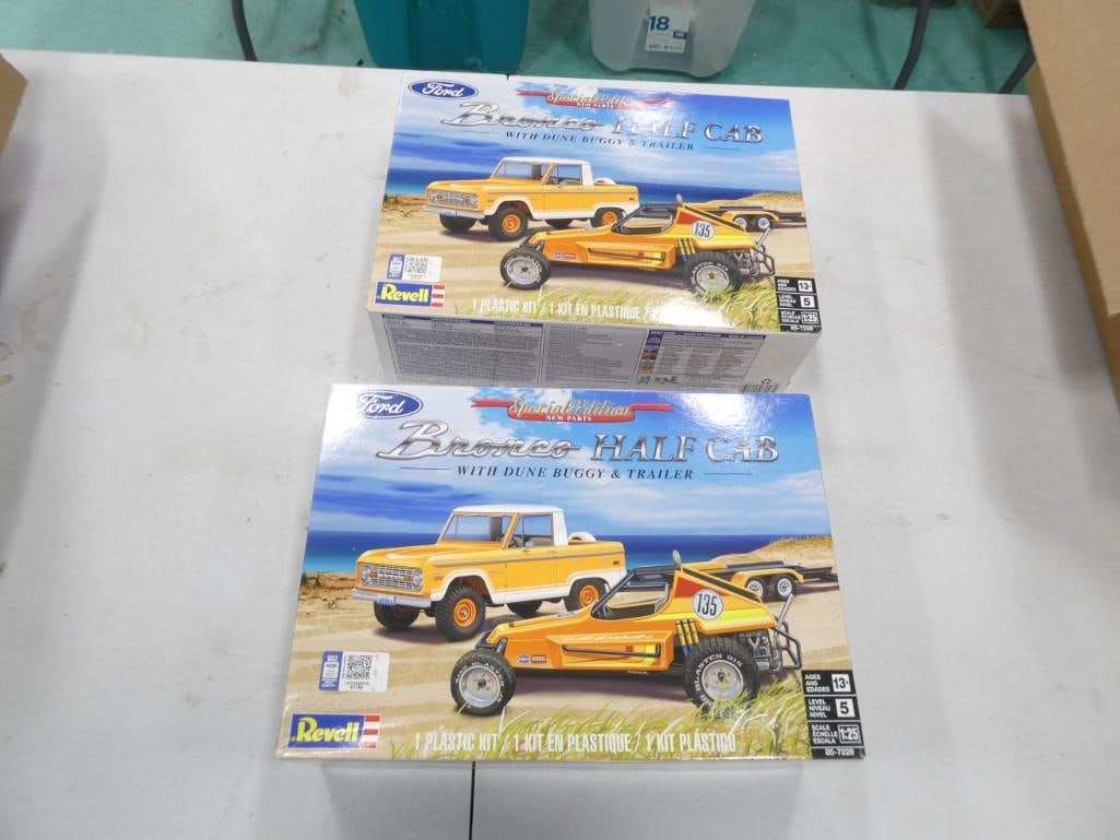2 Revell Ford Bronco Half Cab Model Car Kits 1:25 Scale in Original Boxes Special Edition (1 of 2)