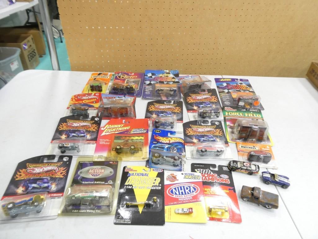 Lot of Mostly New on Card Cars including Hot Wheels, Johnny Lightning, Racing Champions, Matchbox, e (1 of 5)