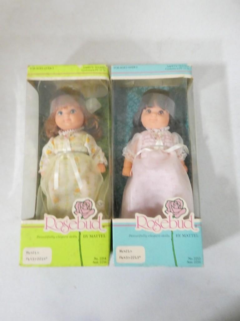 Pair of Rosebud by Mattel Dolls in Boxes: Pair of Rosebud by Mattel Dolls in Boxes 2213 and 2214