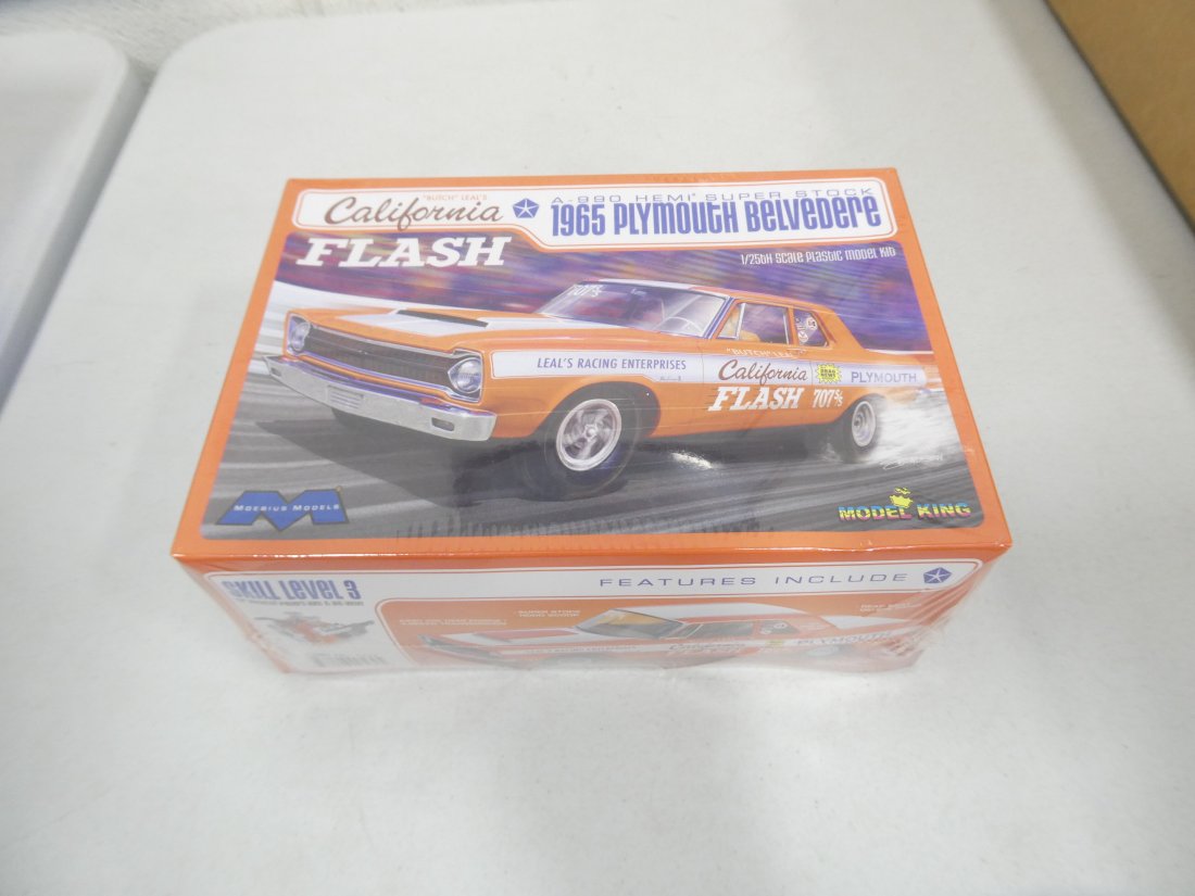 Sealed Moebius Models Plymouth Belvedere California Flash A990 Hemi Super Stock 1/25 Scale Model Kit (1 of 4)