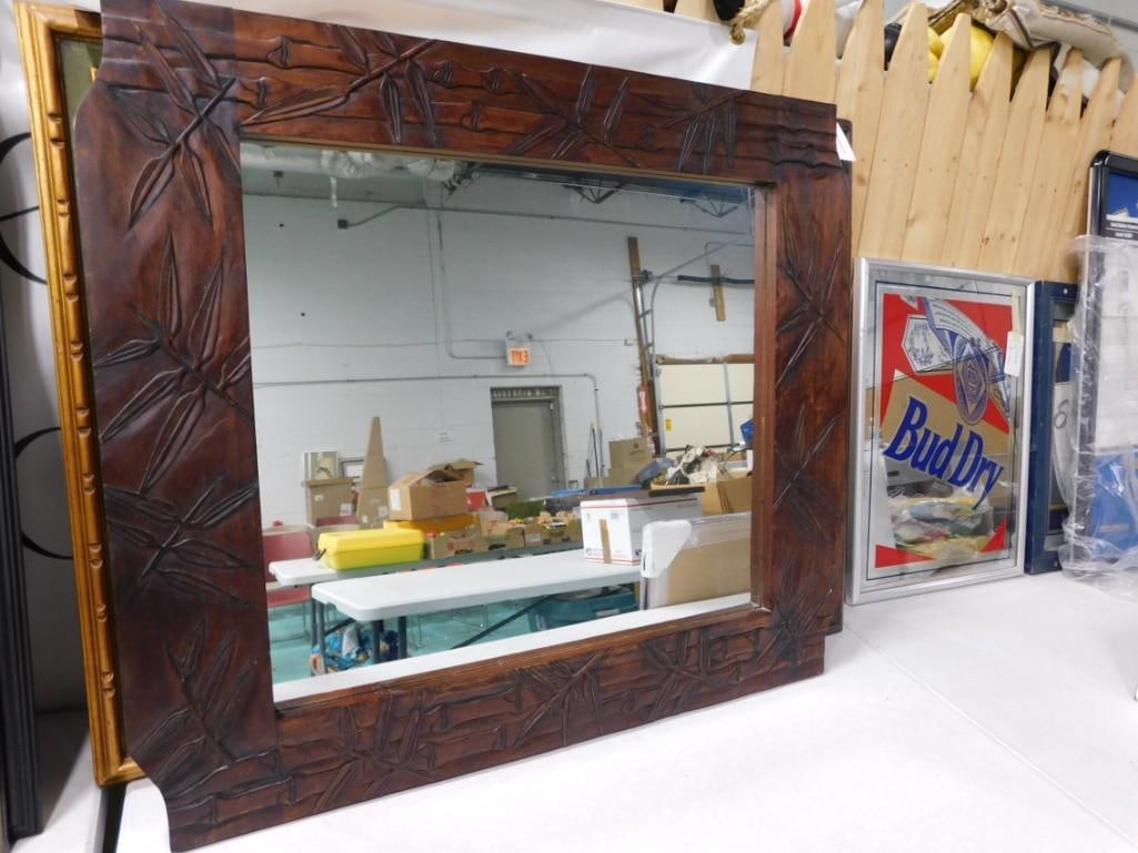 Wall Mirror with Bamboo Design (1 of 4)