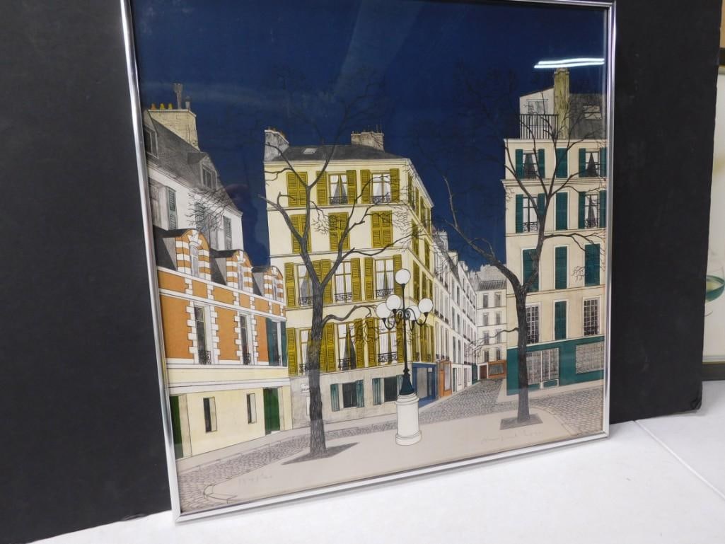 Denis Paul Noyer, French (b. 1940-) Original 1974 Lithograph, Pencil Signed and Series 154/260 (1 of 4)