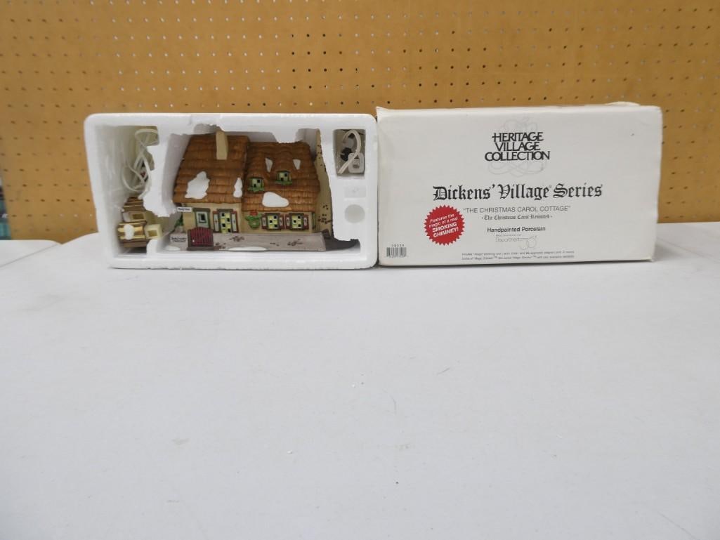 Dept 56 The Christmas Carol Cottage Dickens Village Series Heritage Village Collection: Department 56 The Christmas Carol Cottage Dickens Village Series Heritage Village Collection Christmas Village Building. Features the magic of a real smoking chimney. In original box