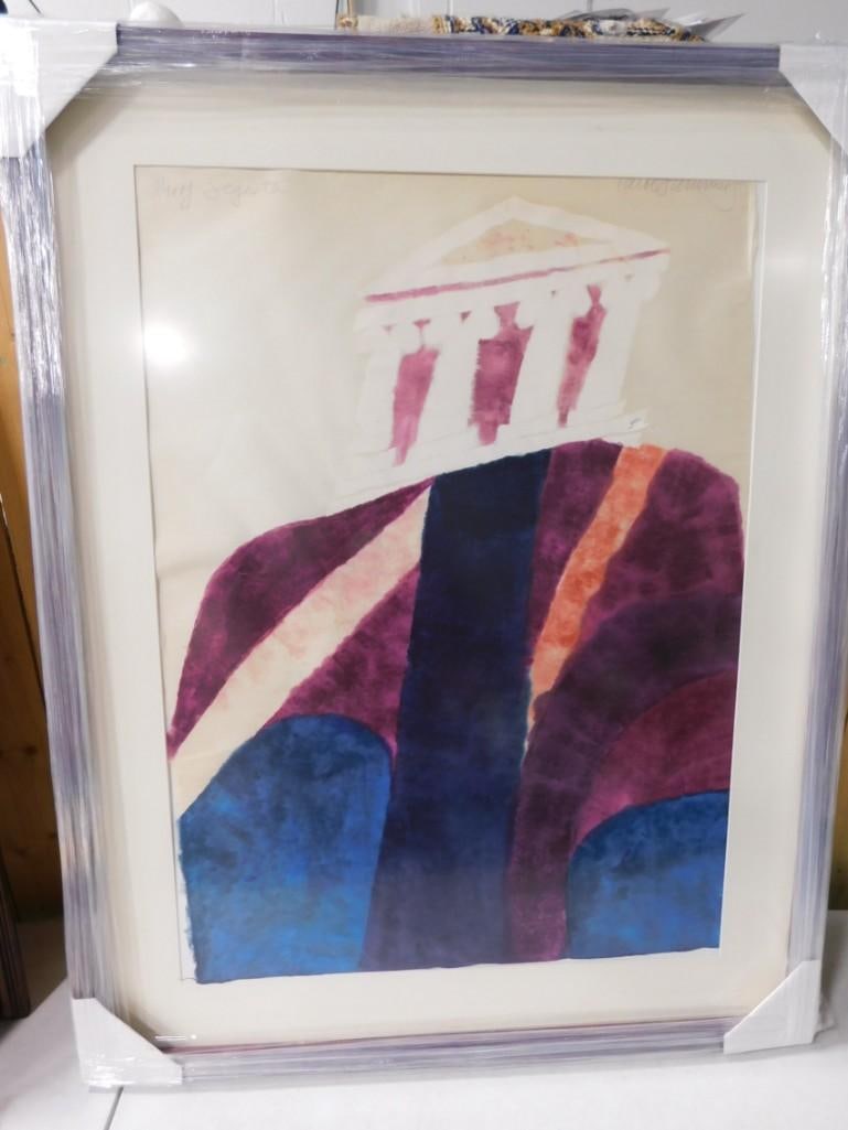 Carol Summers Signed Original Color Limited Edition Woodcut Proof Segesta -Framed (1 of 5)