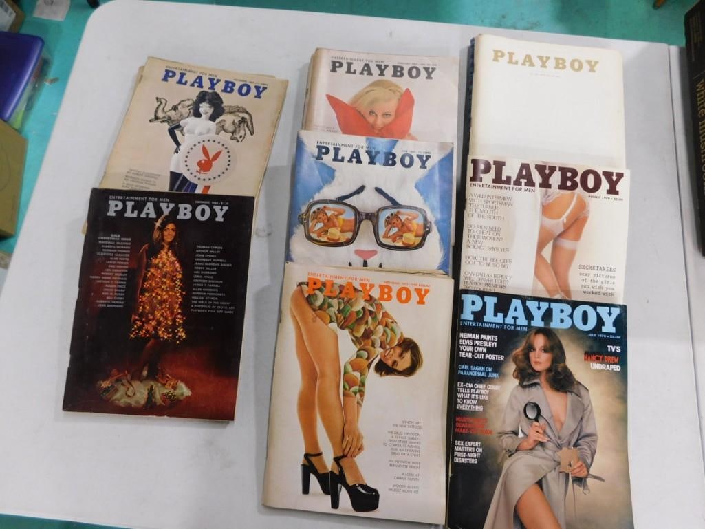 Assorted Playboy Magazines including 1960's and 1970's (1 of 3)