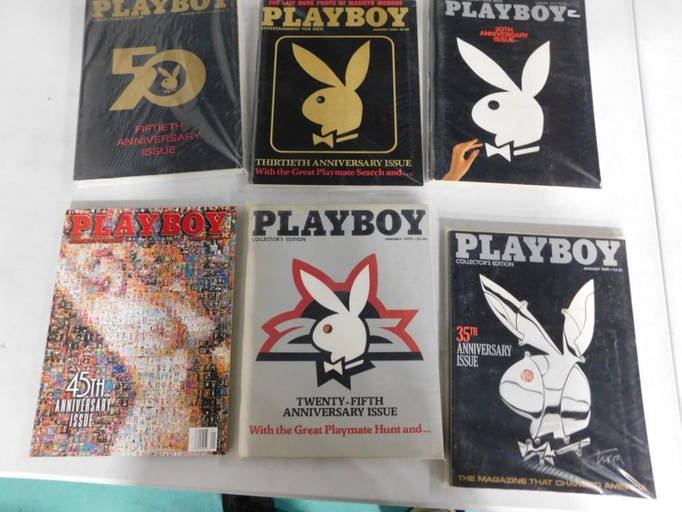 Playboy Magazine Anniversary Issues Including 20th, 25th, 30th 35th
