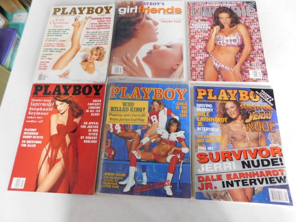 Lot of assorted Playboy magazines including Lingerie, Sharon Stone, Girlfriends, etc. (1 of 3)