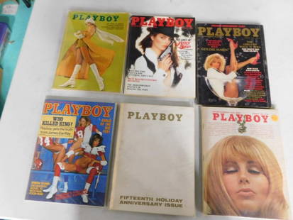 Lot of assorted Playboy Magazines including Girls of James bond, Goldie Hawn, Fifteenth Holiday Issu: Lot of assorted Playboy Magazines including Girls of James bond, Goldie Hawn, Fifteenth Holiday Issue, etc.