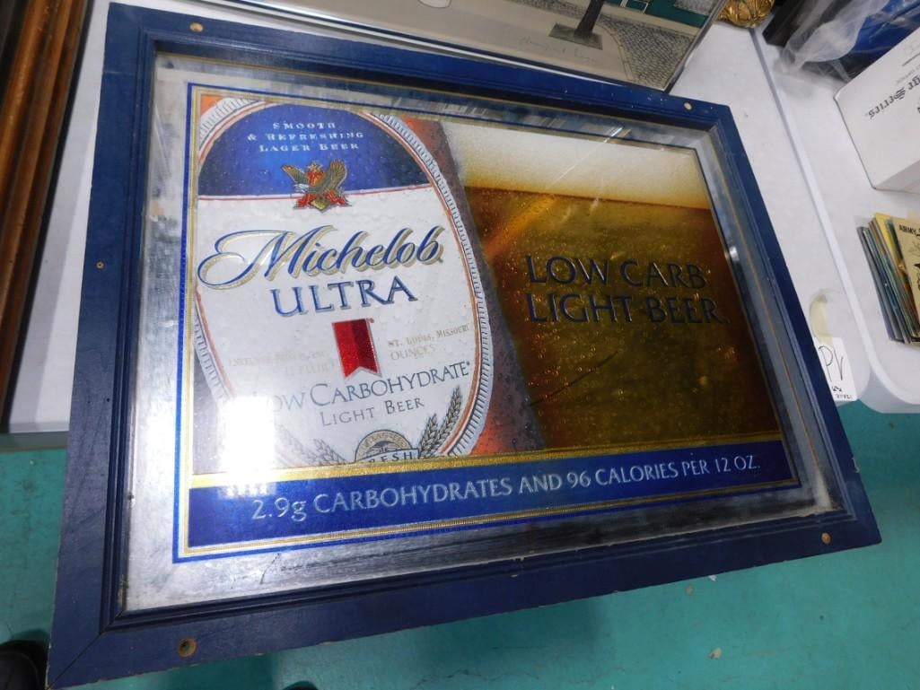 Michelob Ultra Mirror Mirror Bar Sign 27" x 21" (1 of 2)