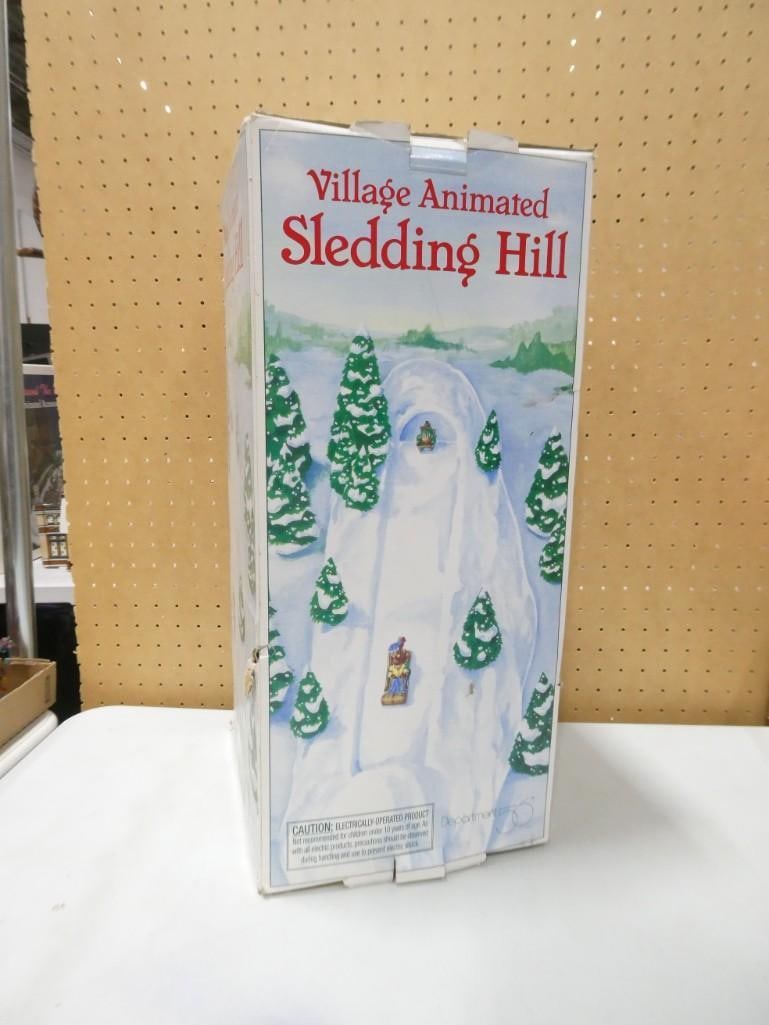 Department 56 Village Animated Sledding Hill in Original Box: Department 56 Village Animated Sledding Hill in Original Box