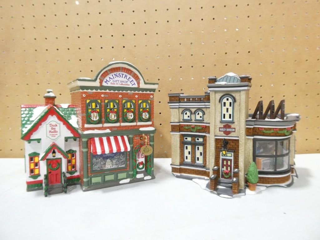 2 Dept 56 Christmas Village Buildings incl Harley Davidson Detailing Parts and Service and Mainstree (1 of 16)
