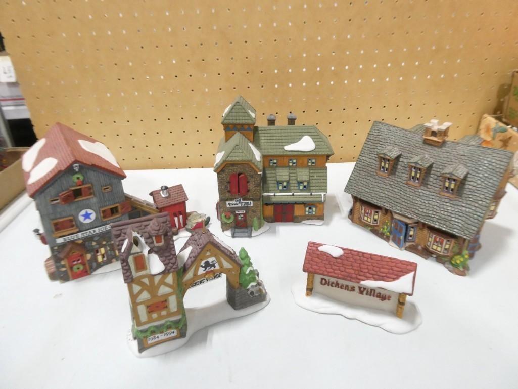 Lot of Dept 56 Buildings incl Blue Star Ice Co, McGrebe Cutters & Sleighs, Little Women Smarch Resid (1 of 15)