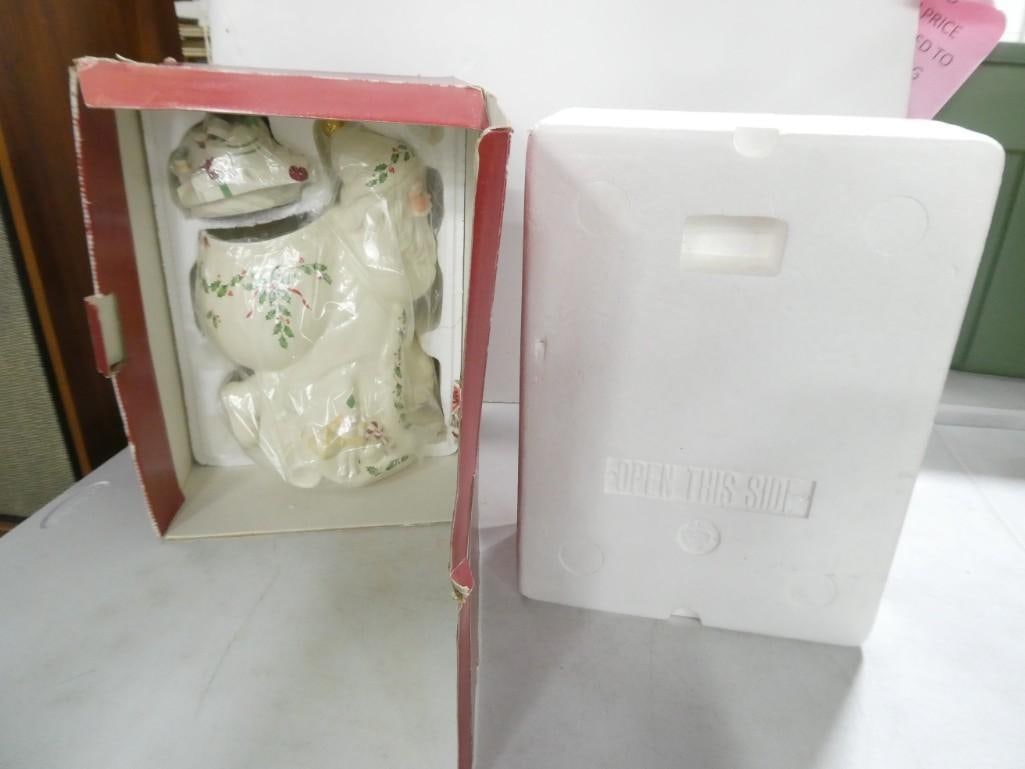 Lenox Santa Skates to a New Millennium Cookie Jar New in Damaged Box (1 of 5)
