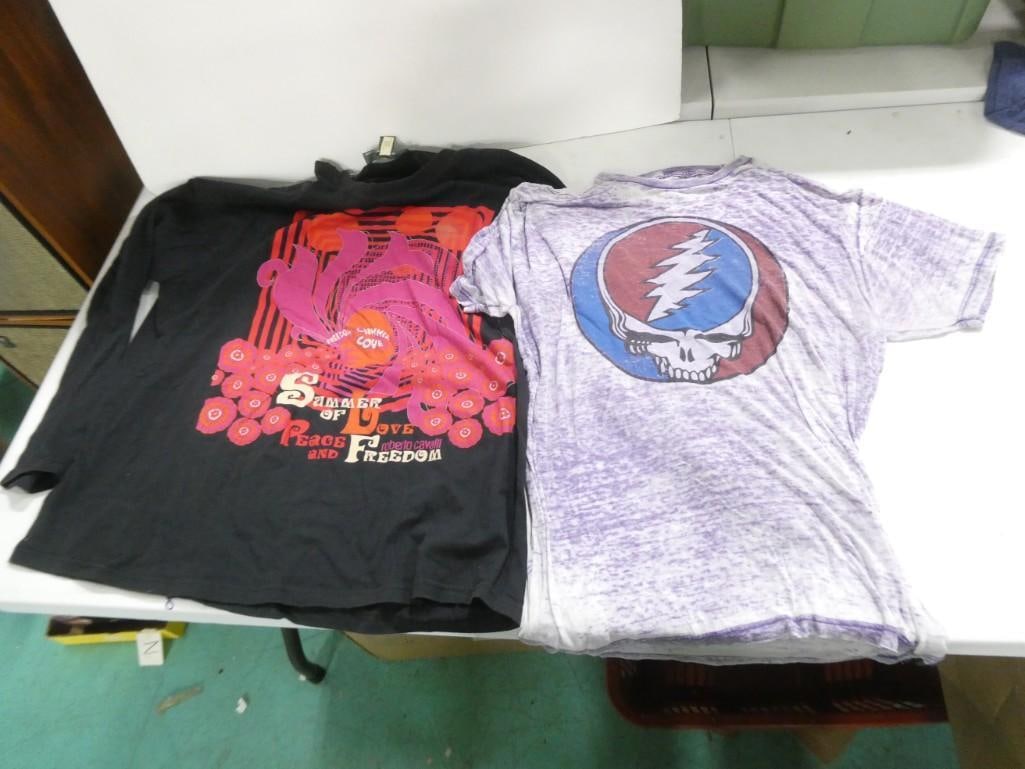 2 Shirts incl Grateful Dead Steal Your Face Logo Size L Ladies and Roberto Cavalli Long Sleeved T-Sh (1 of 5)