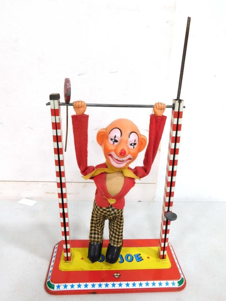 Vintage Toe Joe Toy Clown Tin and Plastic Mechanical Flipping Clown (1 of 5)