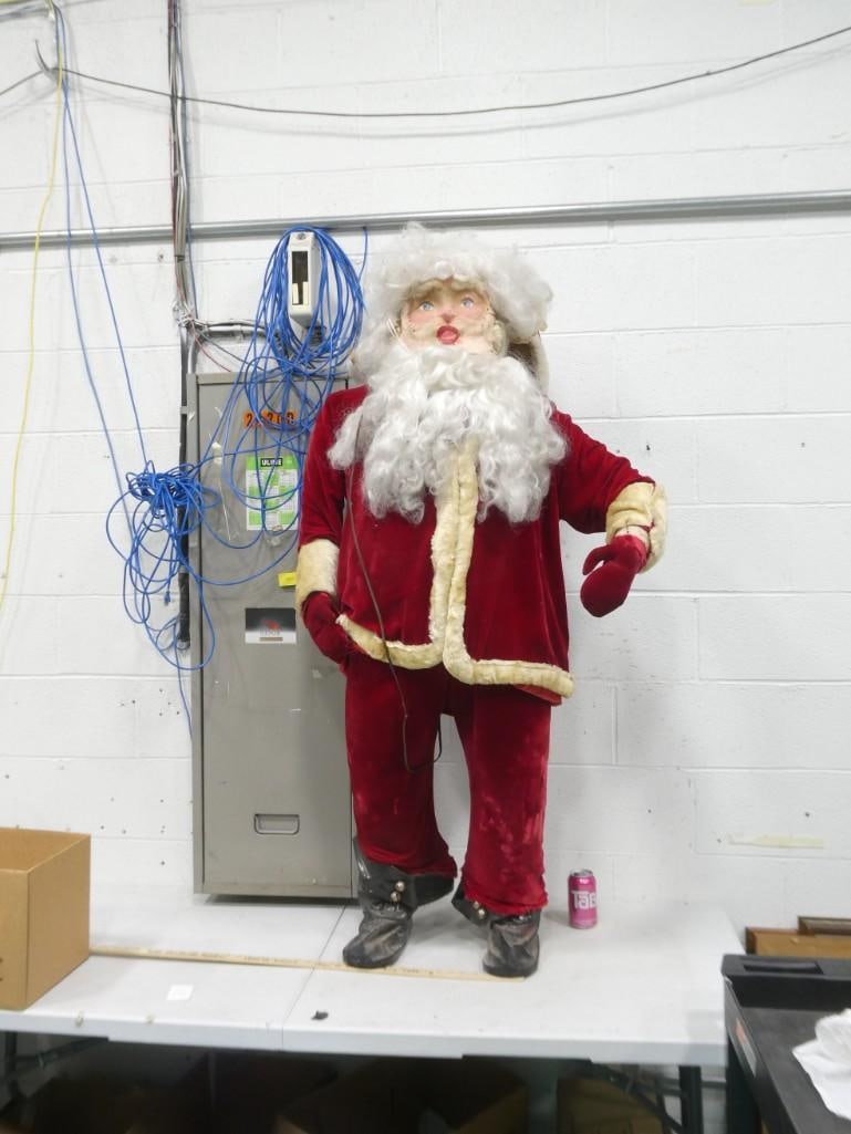 Vintage Animated Store Display Paper Machete Santa Claus Christmas Store Window Display (1 of 10)